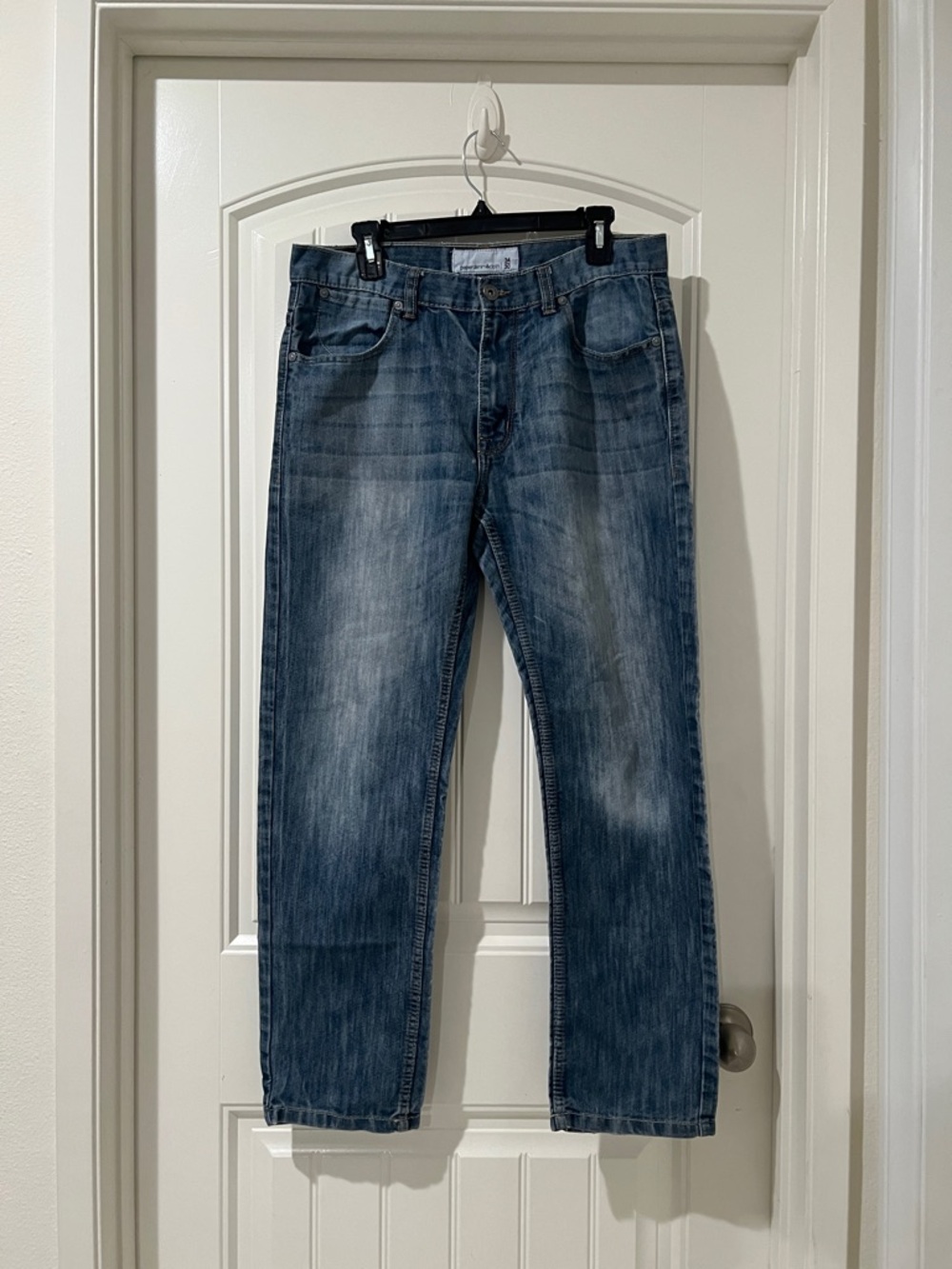 Paper Denim & Cloth Men's Faded Blue Straight Jeans Size 34X30